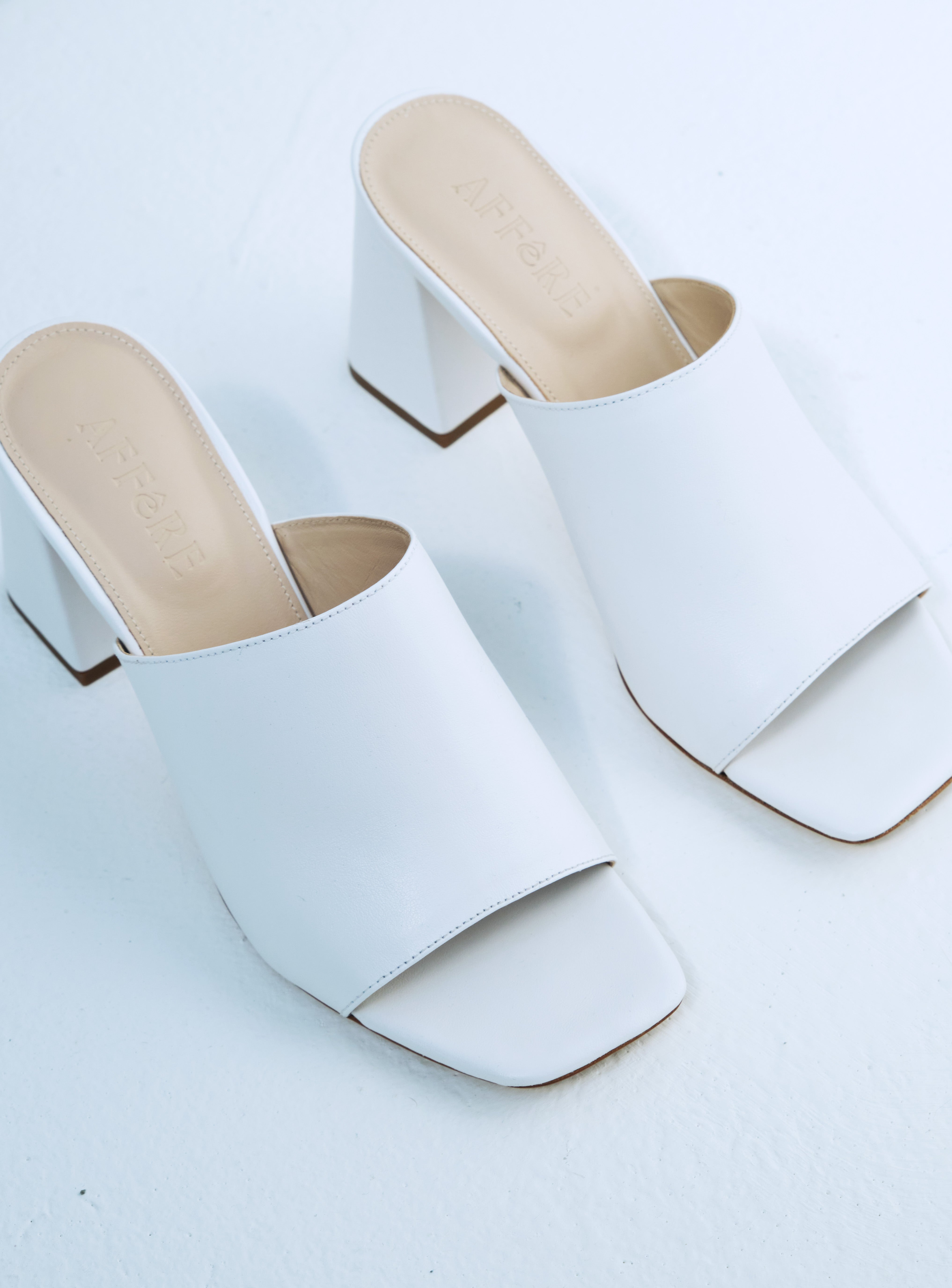 EVI MULE WEDDING WHITE – Affêre - Main Image